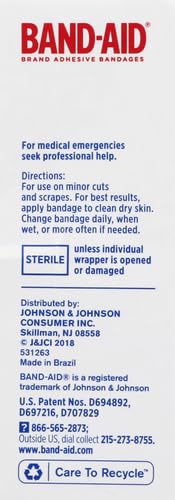 Band-Aid Brand Flexible Fabric Adhesive Bandages, Comfortable Sterile Protection & Wound Care for Minor Cuts & Burns, Quilt-Aid Technology to Cushion Painful Wounds, Assorted Sizes, 30 ct-UPStoxs