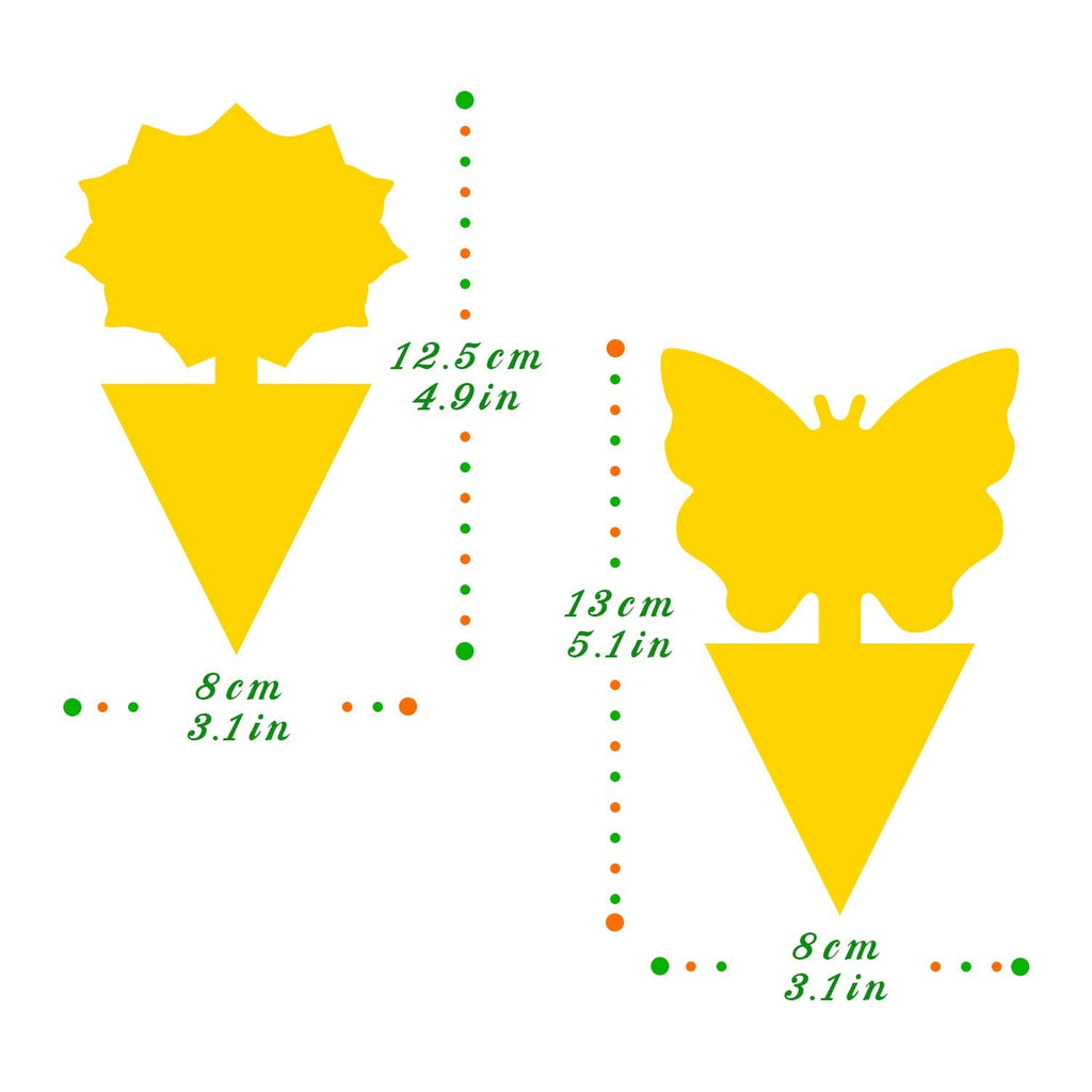 72PCS Fruit Fly Sticky Traps Fungus Gnat Traps Insect Trap for Plants Kitchen Indoor Outdoor White Flies Mosquitos Fungus Gnats Flying Insects Houseplant Gifts-UPStoxs