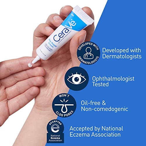 CeraVe Eye Repair Cream | Under Eye Cream For Puffiness And Bags Under Eyes | Hyaluronic Acid + Niacinamide + Marine Botanical Complex | Hydrating Eye Cream | Oil Free & Opthalmologist Tested-UPStoxs