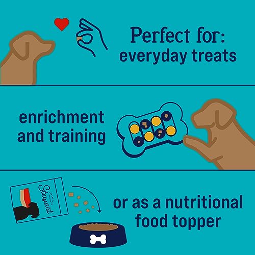 Stewart Freeze Dried Dog Treats, Beef Liver, Salmon, Chicken Liver & Chicken Breast, 4 oz, 12 oz, 14 oz, 21 oz, Resealable Tub, Grain Free & Gluten Free, Single Ingredient, Dog Training Treats-UPStoxs