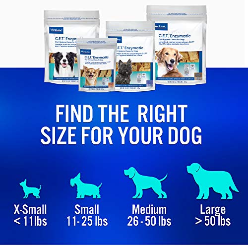 Virbac C.E.T. Enzymatic Oral Hygiene Chews for Dogs Beef 8.4 Ounces-UPStoxs