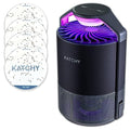 Katchy Indoor Insect Trap - Catcher & Killer for Mosquitos, Gnats, Moths, Fruit Flies - Non-Zapper Traps for Inside Your Home - Catch Insects Indoors with Suction, Bug Light & Sticky Glue (Black)-UPStoxs