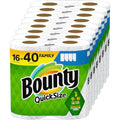 Bounty Paper Towels Quick Size, White, 16 Family Rolls = 40 Regular Rolls-UPStoxs