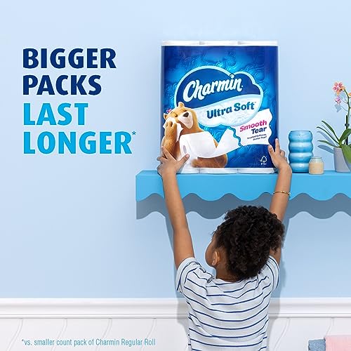 Charmin Ultra Soft Toilet Paper 6 Mega Rolls = 24 Regular Rolls-UPStoxs