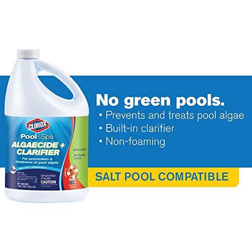 Clorox® Pool&Spa™ Swimming Pool Algaecide and Clarifier, Prevents and Treats Pool Algae, Clears Water, 128 Fl Oz (Pack of 1)-UPStoxs
