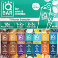 IQBAR Brain and Body Plant Protein Bars - 7 Bar Sampler Pack - Low Carb, High Fiber, Gluten Free, Healthy Vegan Snacks - Low Sugar Keto Energy Bars-UPStoxs
