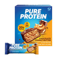 Pure Protein Bars, High Protein, Nutritious Snacks to Support Energy, Low Sugar, Gluten Free, Chocolate Peanut Butter, 1.76oz, 12 Count (Packaging May Vary)-UPStoxs