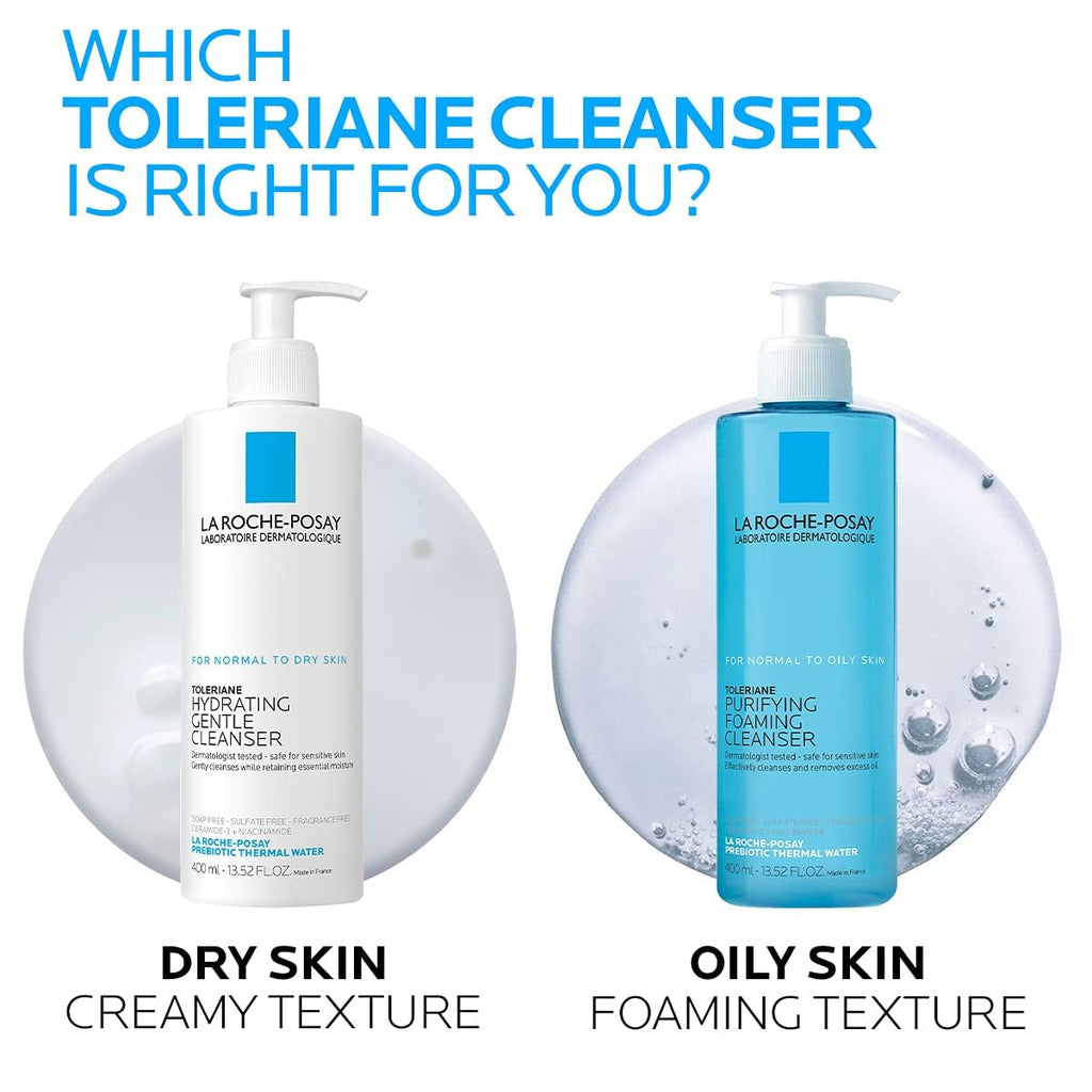La Roche-Posay Toleriane Purifying Foaming Facial Cleanser, Oil Free Face Wash for Oily Skin and for Sensitive Skin with Niacinamide, Pore Cleanser Won’t Dry Out Skin, Unscented-UPStoxs