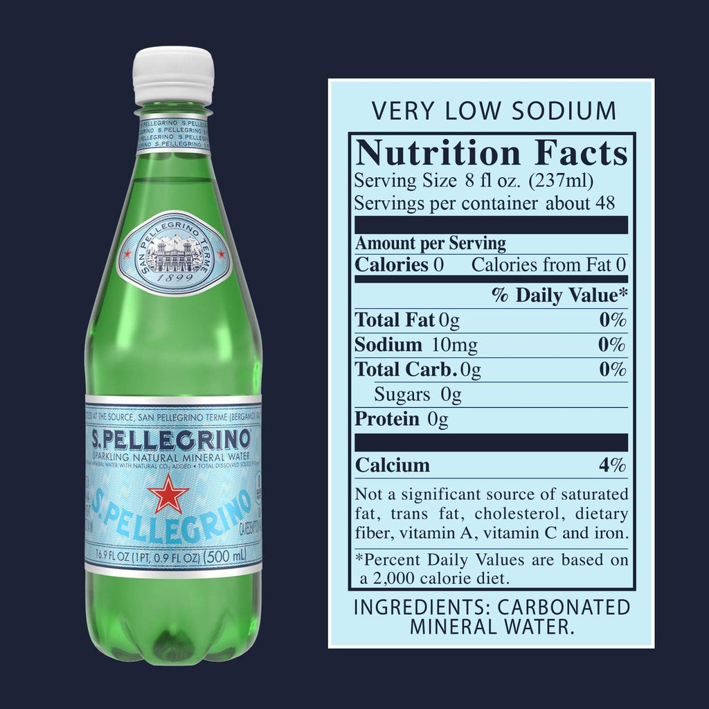 S.Pellegrino Sparkling Natural Mineral Water 16.9 fl. oz., 24 pk.