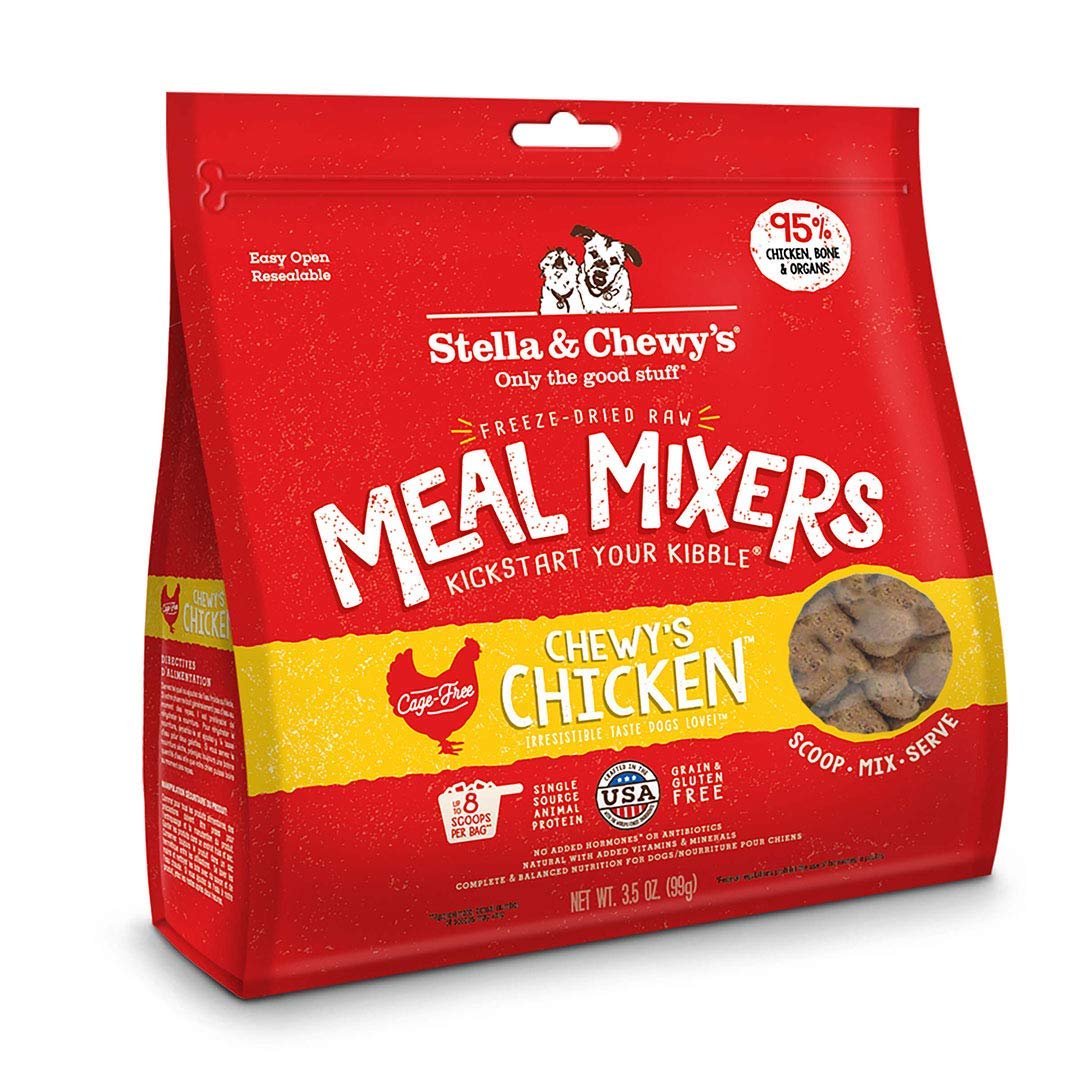 Stella & Chewy's Freeze Dried Raw Chewy’s Chicken Meal Mixers – Dog Food Topper for Small & Large Breeds – Grain Free, Protein Rich Recipe – 3.5 oz Bag-UPStoxs