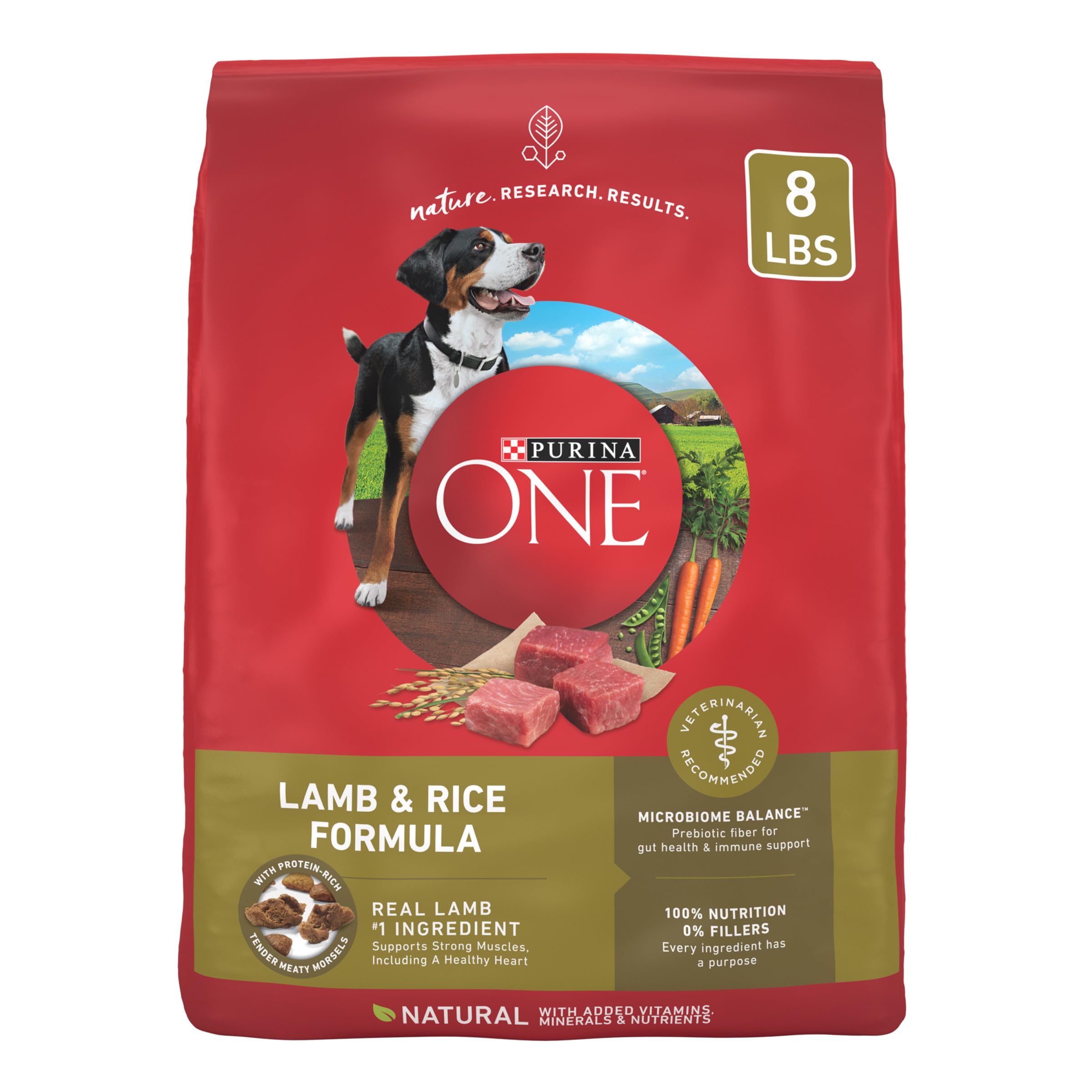 Purina ONE Dry Dog Food Lamb and Rice Formula - 8 lb. Bag-UPStoxs