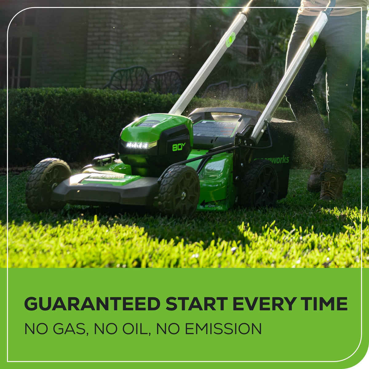 Greenworks 80V 21 in Self-Propelled Lawn Mower, 4.0 Ah Battery and Charger