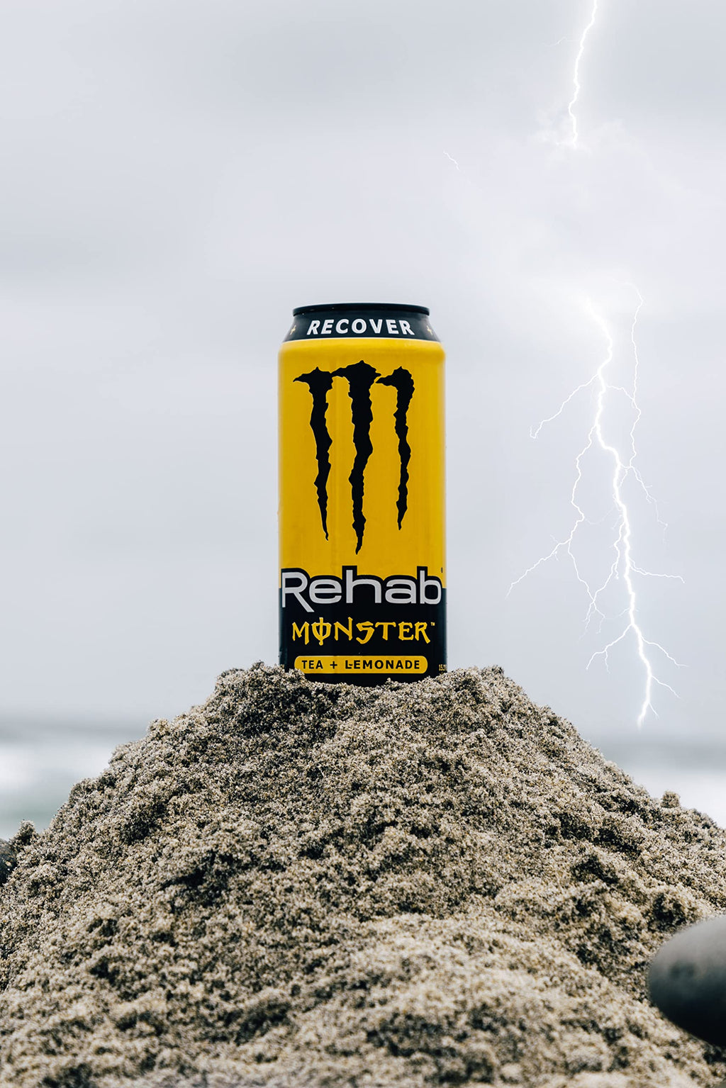 Monster Energy Rehab Tea + Lemonade + Energy, Energy Iced Tea, Energy Drink 15.5 Ounce (Pack of 15)-UPStoxs