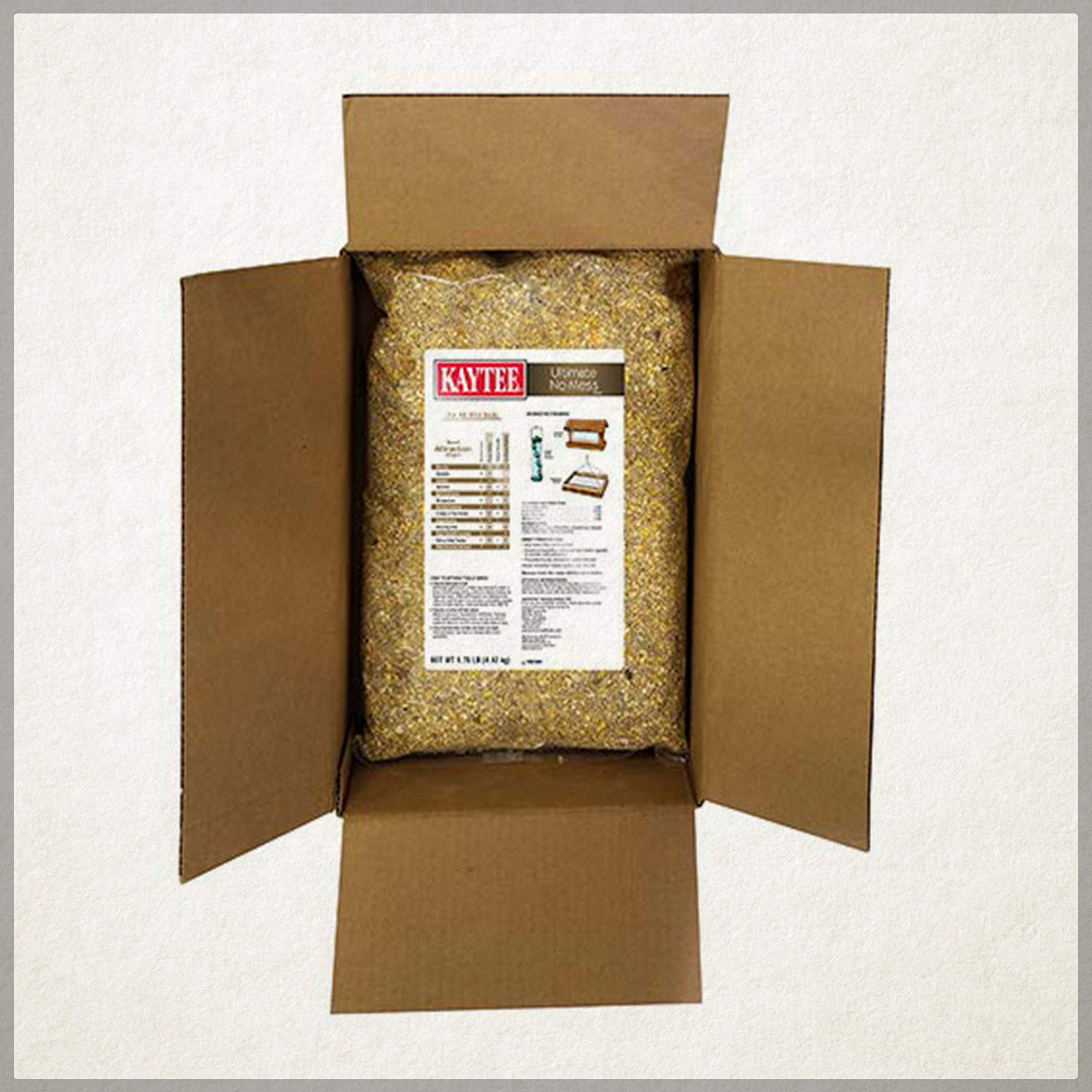 Kaytee Wild Bird Ultimate No Mess Wild Bird Food Seed For Cardinals, Finches, Chickadees, Nuthatches, Woodpeckers, Grosbeaks, Juncos and Other Colorful Songbirds, 9.75 Pound-UPStoxs