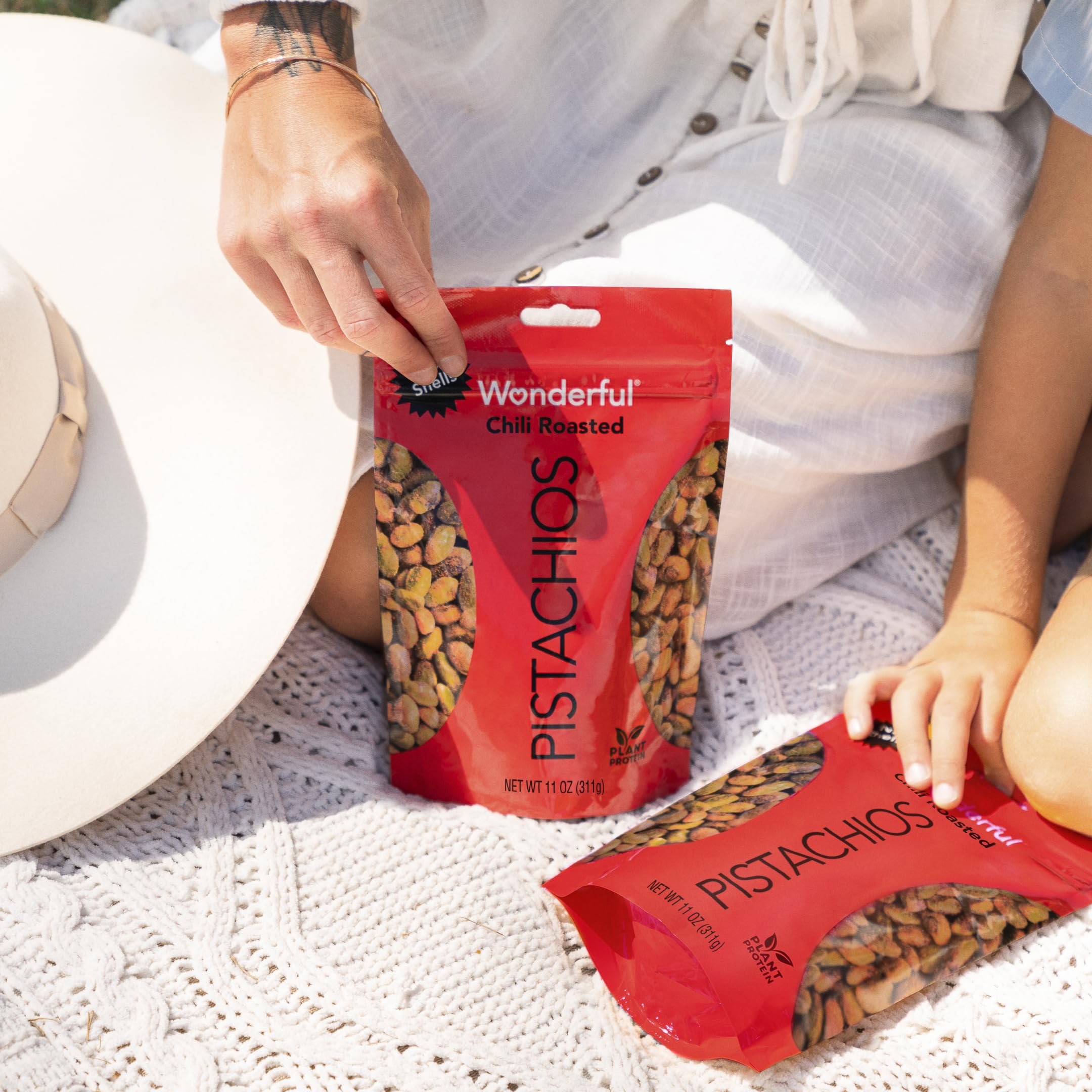 Wonderful Pistachios No Shells, Chili Roasted Nuts, 11 Ounce Resealable Bag, Protein Snacks, Gluten Free, Healthy Snacks for Adults-UPStoxs