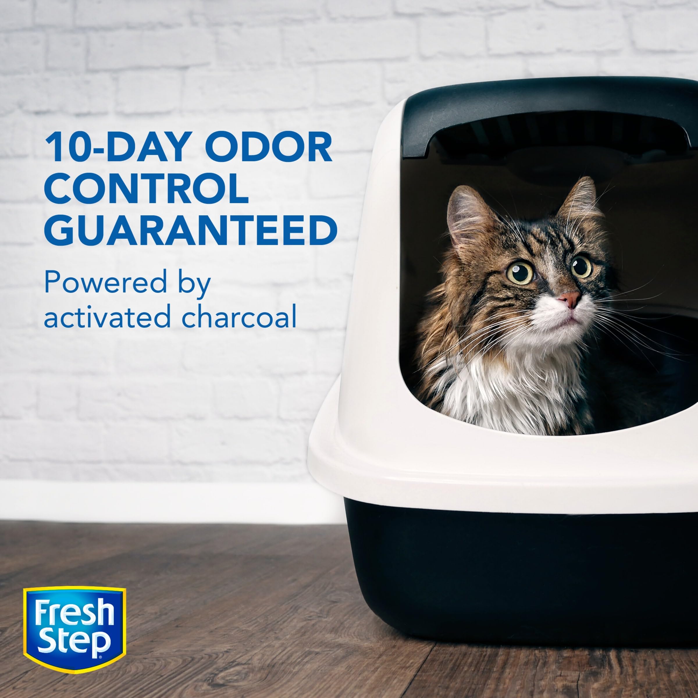 Fresh Step Advanced Unscented Clumping Cat Litter, 18.5 lbs, Low Dust, Activated Charcoal-UPStoxs