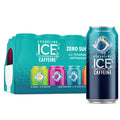 Sparkling Ice +Caffeine Variety Pack, Flavored Sparkling Water, Zero Sugar, with Vitamins and Antioxidants, 16 fl oz, 12 count (Citrus Twist, Black Raspberry, Blue Raspberry, Strawberry Citrus)-UPStoxs