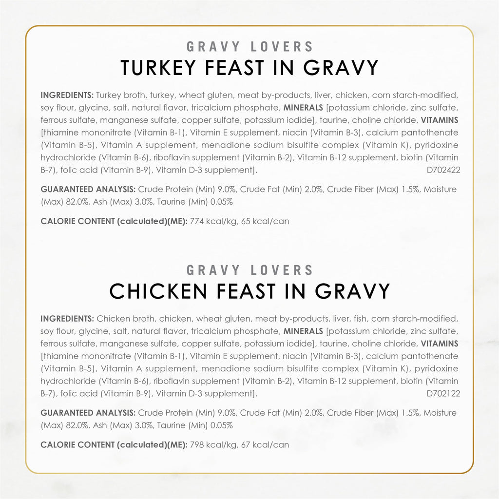 Purina Fancy Feast Gravy Lovers Poultry and Beef Grilled Gourmet Wet Cat Food Variety Pack - 3 Ounce (Pack of 24)-UPStoxs