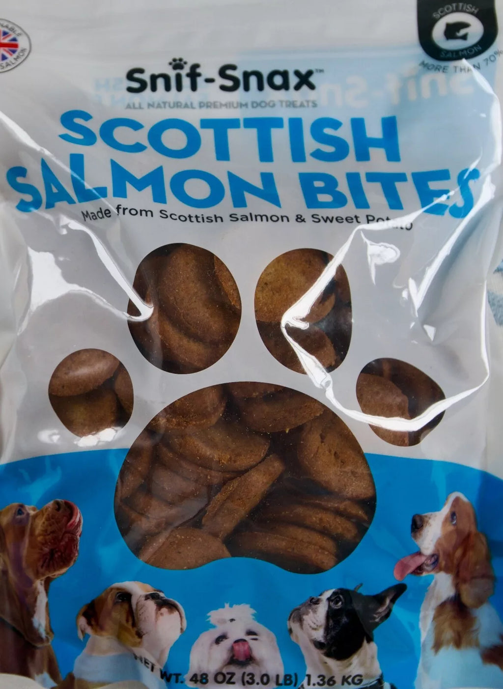 Snif-Snax Scottish Salmon Bites Dog Treats 48 oz.