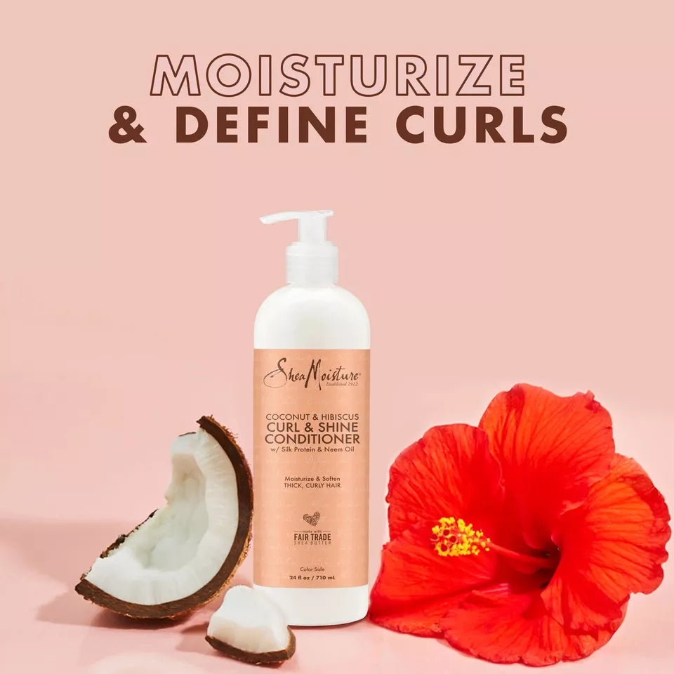 Shea Moisture Coconut & Hibiscus Shampoo & Conditioner, 24 fl. oz., 2 pk.