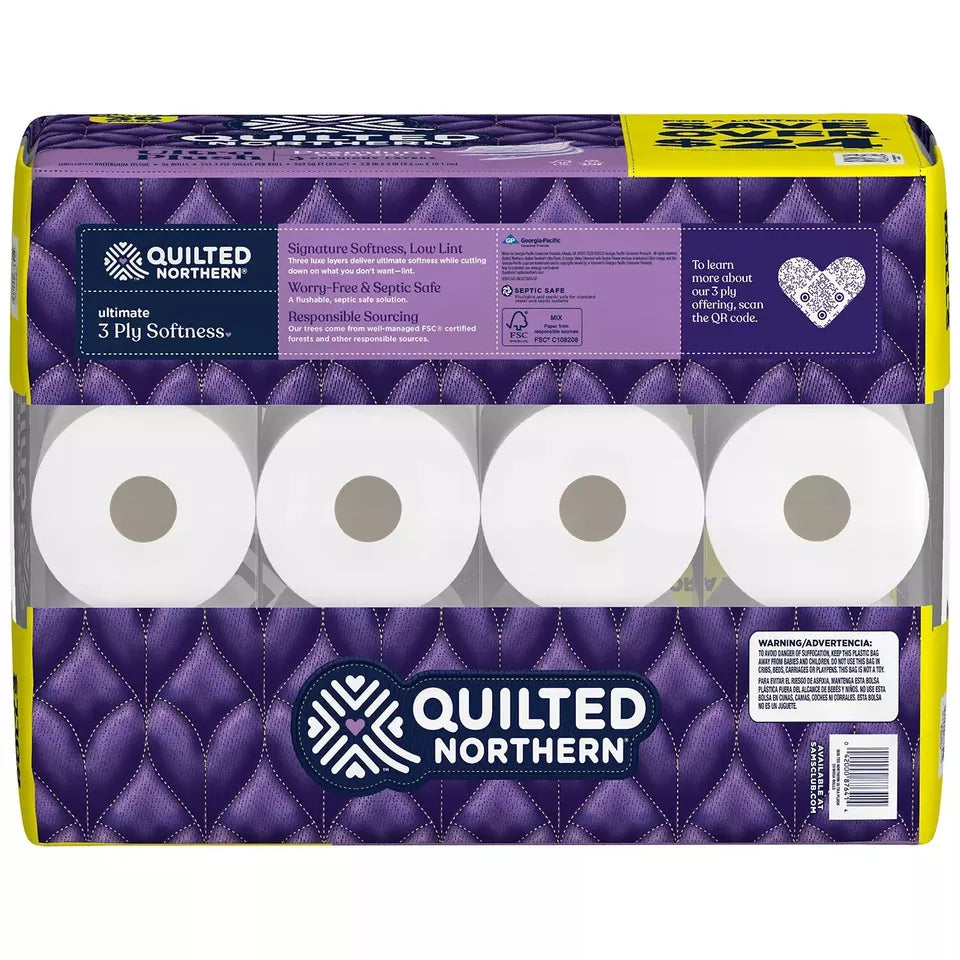Quilted Northern Ultra Plush 3-Ply Toilet Paper 255 sheets/roll, 36 rolls